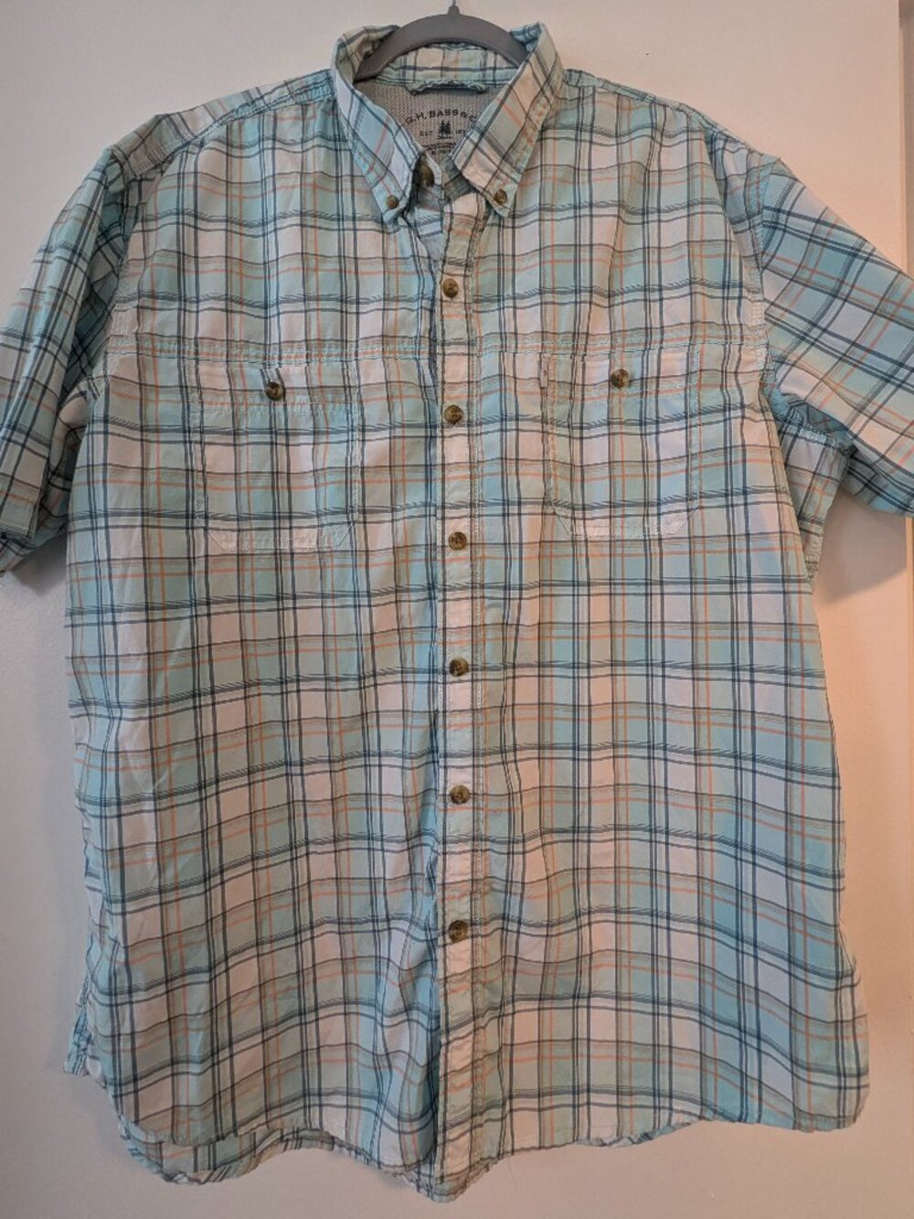 GH Bass plaid men's shirt